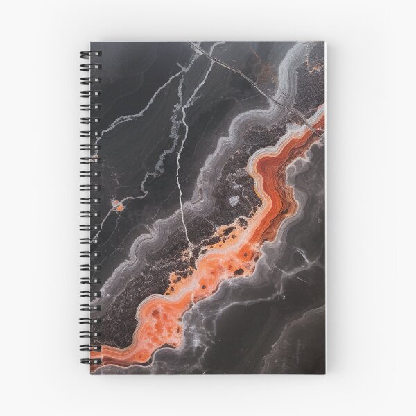 Artikelvorschau, Abstrakte Kunst Onix Stein Schwarz Grau Orange Design entworfen und verkauft von fluffstuffgifts.