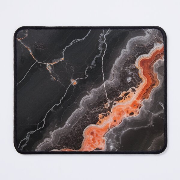 Item preview, Abstract Art Onix Stone Black Grey Orange Design designed and sold by fluffstuffgifts.