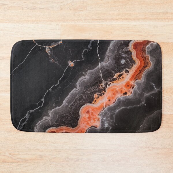 Item preview, Abstract Art Onix Stone Black Grey Orange Design designed and sold by fluffstuffgifts.