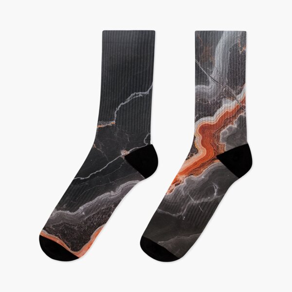 Item preview, Abstract Art Onix Stone Black Grey Orange Design designed and sold by fluffstuffgifts.