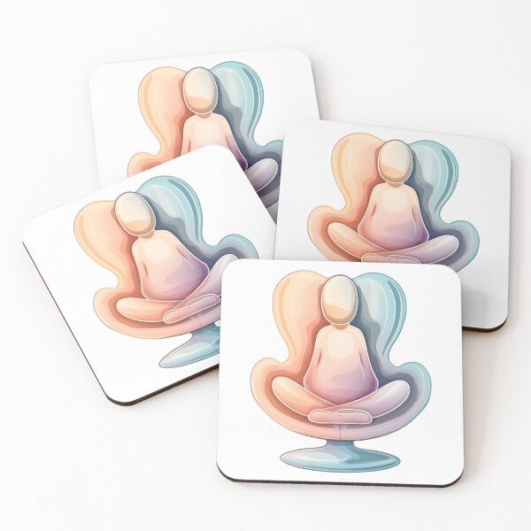 Item preview, Abstract Aura - Modern Chair Yoga Sticker designed and sold by Liseri.