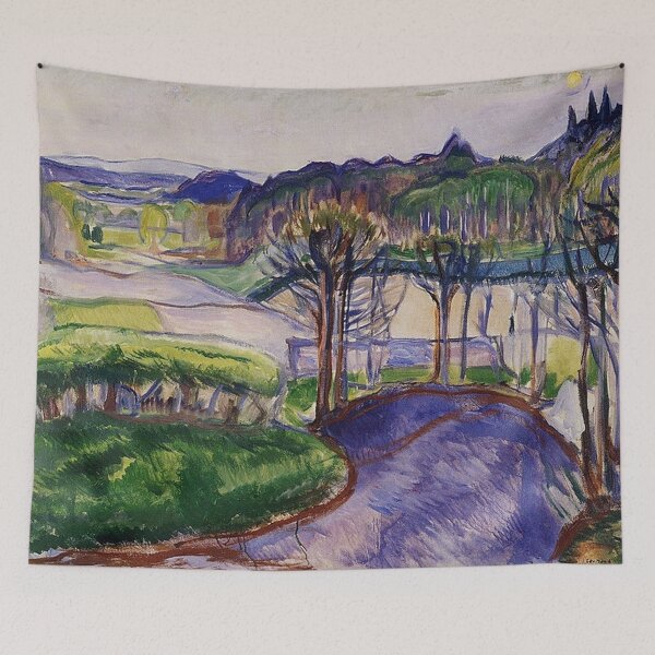 Item preview, Spring Landscape by Edvard Munch designed and sold by tomorrowsart.
