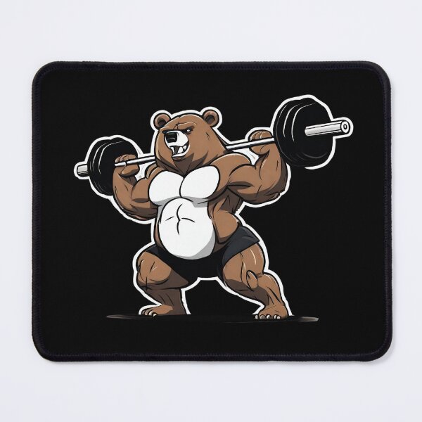 Item preview, Weightlifting bear designed and sold by Amzg-Designs.
