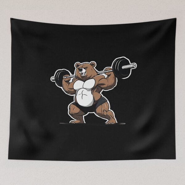 Item preview, Weightlifting bear designed and sold by Amzg-Designs.