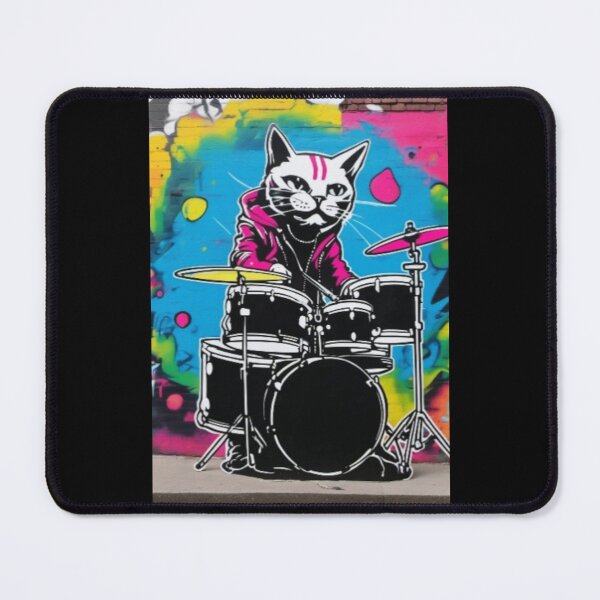 Item preview, Jazz cat drummer designed and sold by BubbleTextBox.