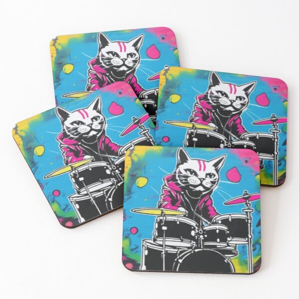 Item preview, Jazz cat drummer  designed and sold by BubbleTextBox.