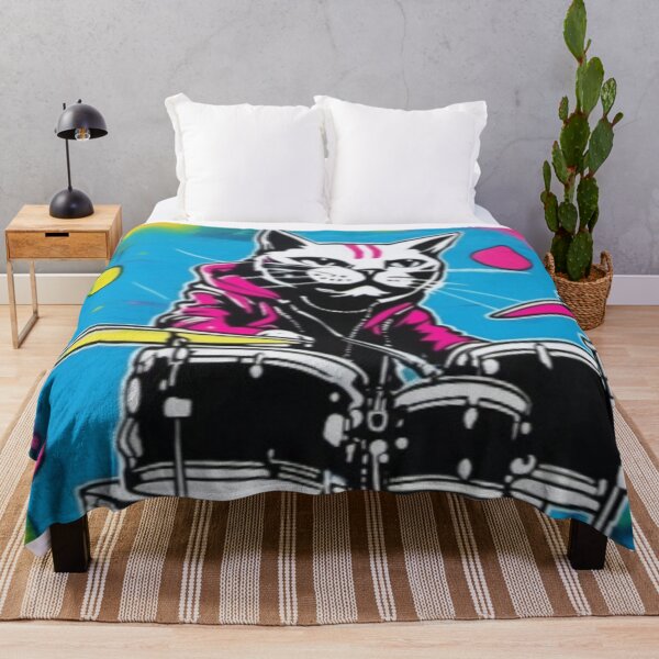 Item preview, Jazz cat drummer  designed and sold by BubbleTextBox.