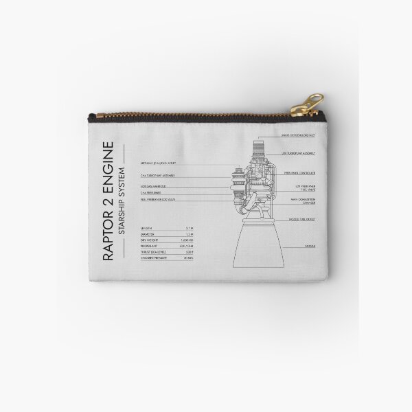 Item preview, Raptor 2 Engine. Starship System (White Stencil - No Background) designed and sold by BGALAXY.