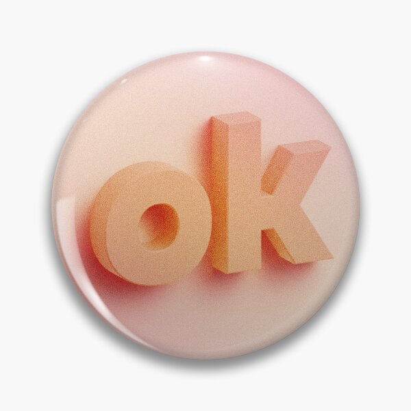 Item preview, Ok 3D lettering on peach pink background  designed and sold by helga-wigandt.