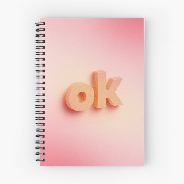 Item preview, Ok 3D lettering on peach pink background  designed and sold by helga-wigandt.