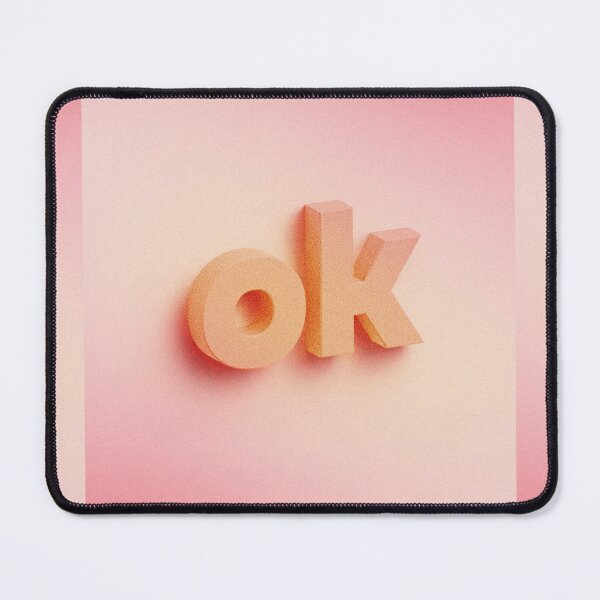Item preview, Ok 3D lettering on peach pink background  designed and sold by helga-wigandt.