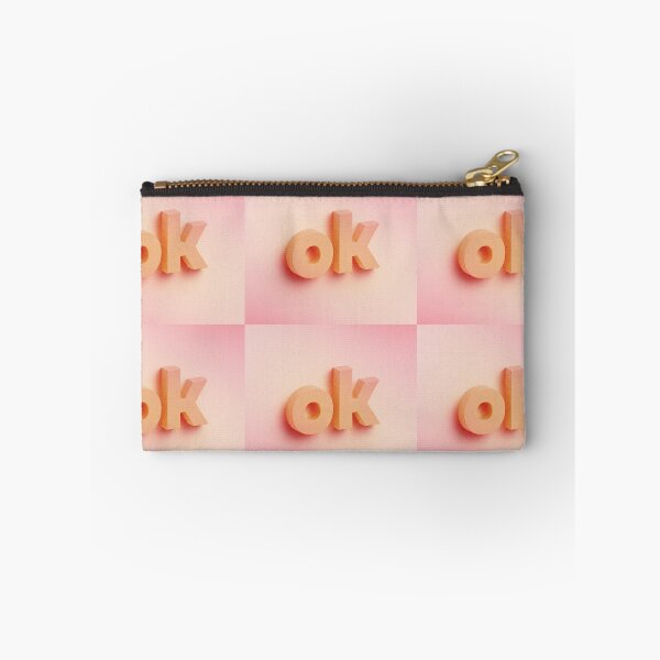 Item preview, Ok 3D lettering on peach pink background  designed and sold by helga-wigandt.