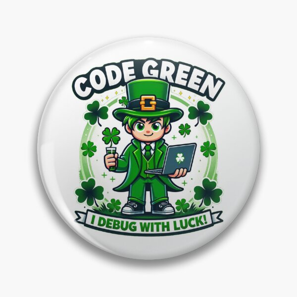 Item preview, funny gift for st patricks day for programers code green debug with luck designed and sold by CreateRabbits.