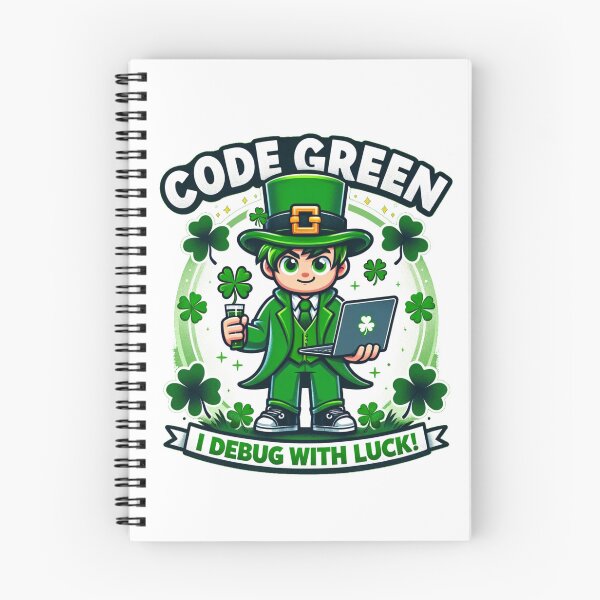 Item preview, funny gift for st patricks day for programers code green debug with luck designed and sold by CreateRabbits.