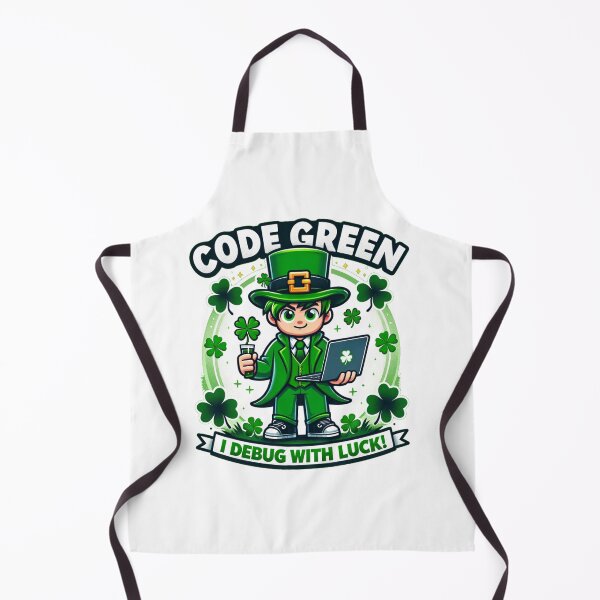 Item preview, funny gift for st patricks day for programers code green debug with luck designed and sold by CreateRabbits.