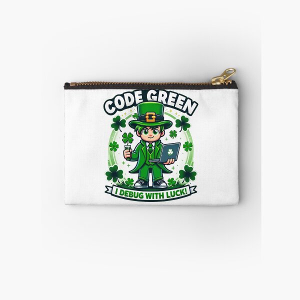 Item preview, funny gift for st patricks day for programers code green debug with luck designed and sold by CreateRabbits.