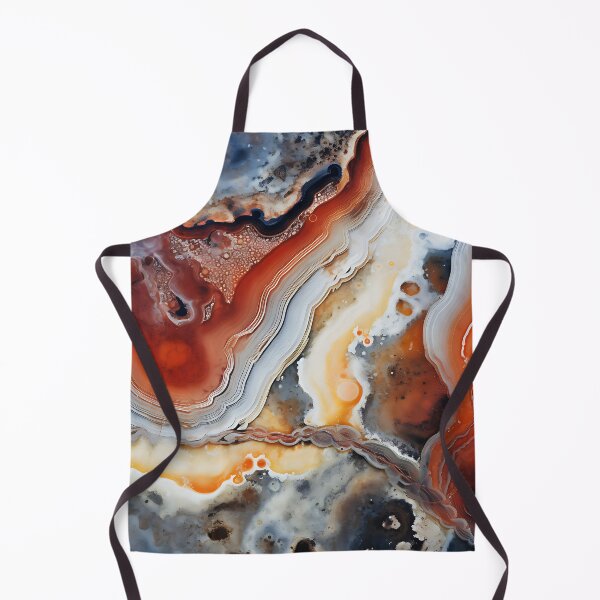 Artikelvorschau, Abstrakter Achat Steingrau Beige Orange Ocker Schwarz entworfen und verkauft von fluffstuffgifts.