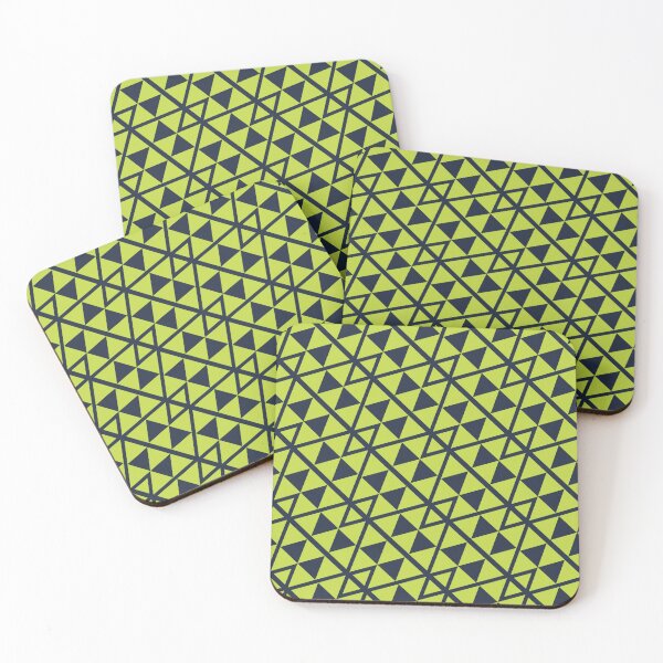 Item preview, Green Navy Triangle Hexagon Parallel Futuristic Dynamic Urban Street Art Trendy Pattern designed and sold by PenguinForests.