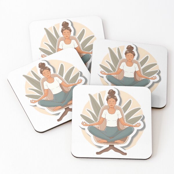 Item preview, Tranquil Oasis - Chair Yoga Harmony Sticker designed and sold by Liseri.