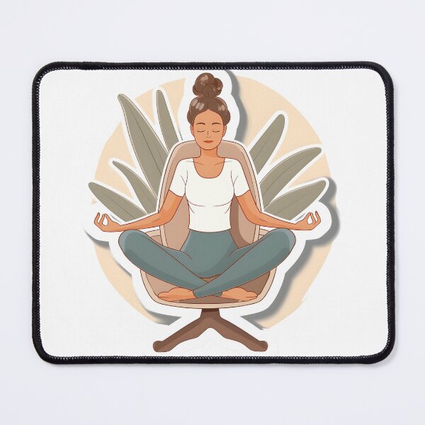 Item preview, Tranquil Oasis - Chair Yoga Harmony Sticker designed and sold by Liseri.