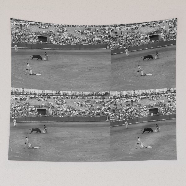 Item preview, Charging Bull Maestranza Black and White designed and sold by eddiebarronshop.