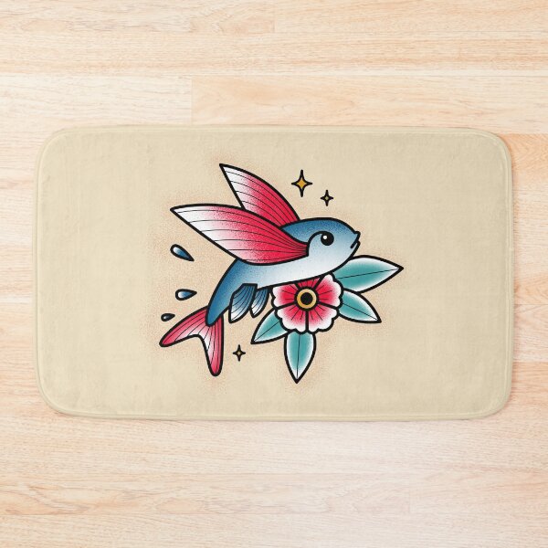 Item preview, Flying Fish Old Shool Tattoo designed and sold by miavaldez.