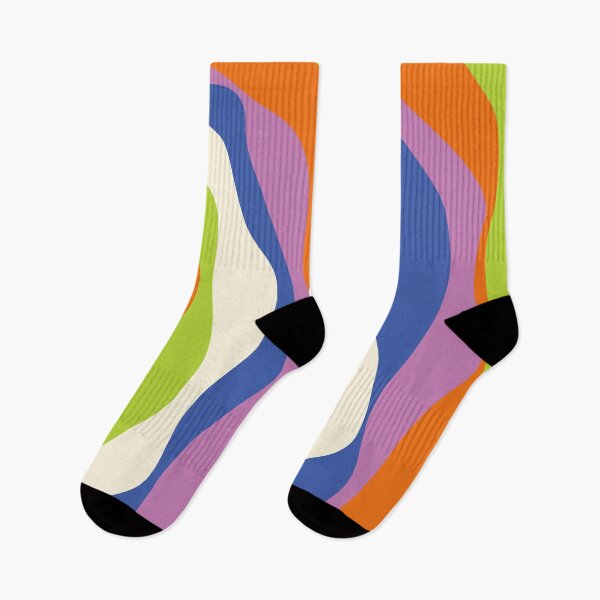Item preview, Ebb and Flow 4 in Blue, Orange, Purple, Green and Cream designed and sold by LAEC-Shop.