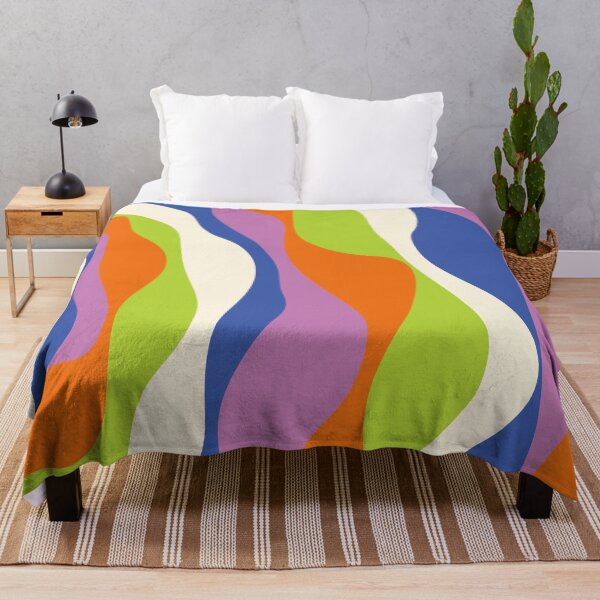 Item preview, Ebb and Flow 4 in Blue, Orange, Purple, Green and Cream designed and sold by LAEC-Shop.