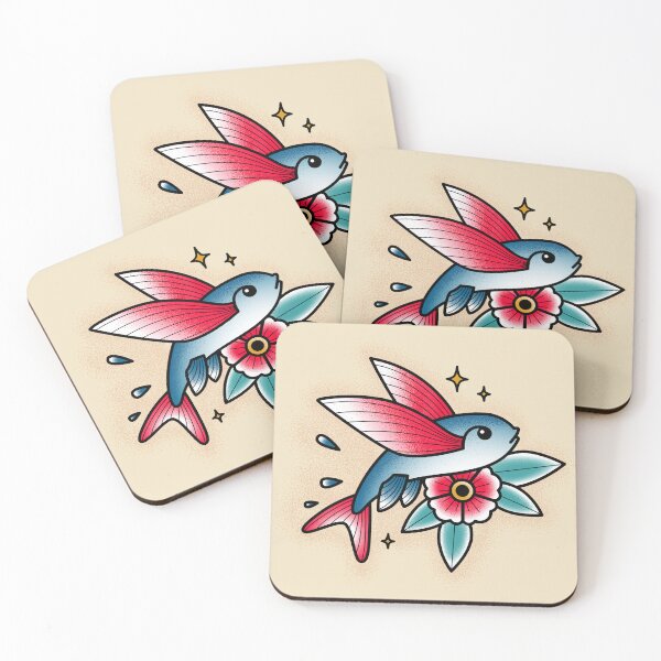 Item preview, Flying Fish Old Shool Tattoo designed and sold by miavaldez.