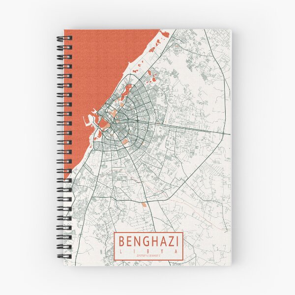 Item preview, Benghazi City Map of Libya  - Bohemian designed and sold by deMAP.