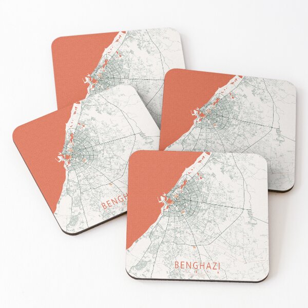 Item preview, Benghazi City Map of Libya  - Bohemian designed and sold by deMAP.