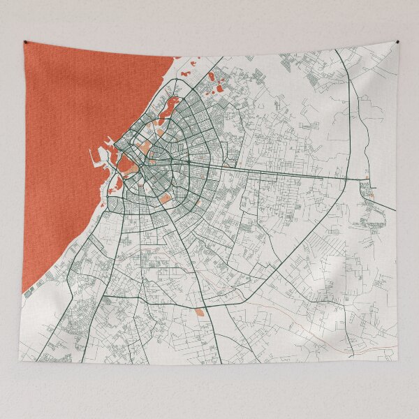 Item preview, Benghazi City Map of Libya  - Bohemian designed and sold by deMAP.