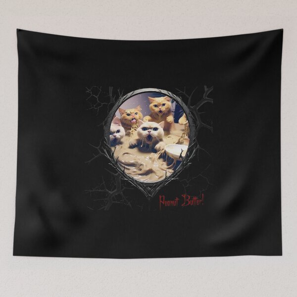 Item preview, Cats & Kittens Making A Huge Peanut Butter Mess designed and sold by FatCatStudios.
