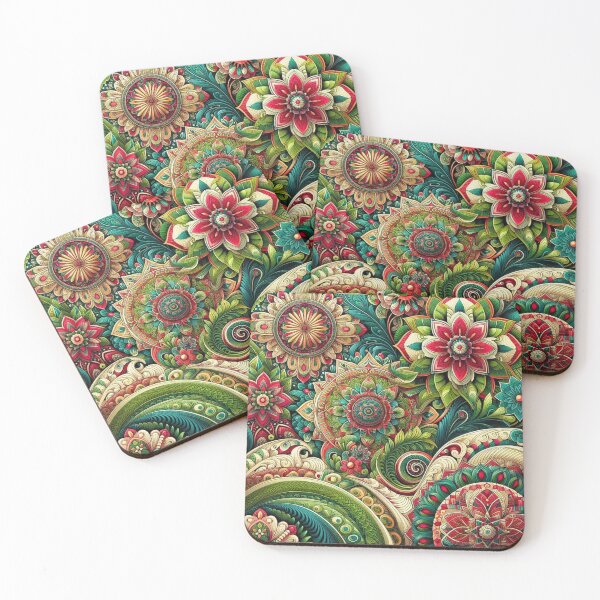 Item preview, Emerald Rouge Elegance: Green and Red Fabric Harmony designed and sold by Rui Fernandes.