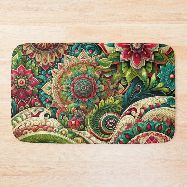 Item preview, Emerald Rouge Elegance: Green and Red Fabric Harmony designed and sold by Rui Fernandes.