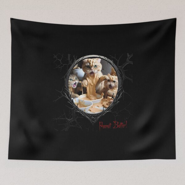 Item preview, Cats & Kittens Making A Huge Peanut Butter Mess designed and sold by FatCatStudios.