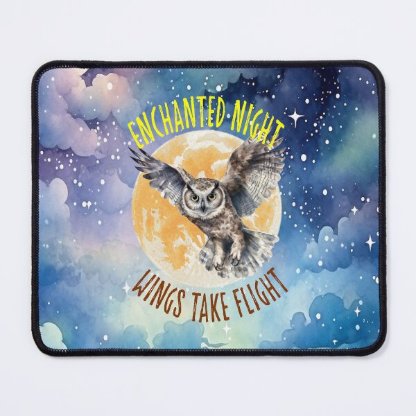 Item preview, Wings Take Flight Enchanted Owl: A Radiant Tapestry of Wisdom designed and sold by MysticOzzy.