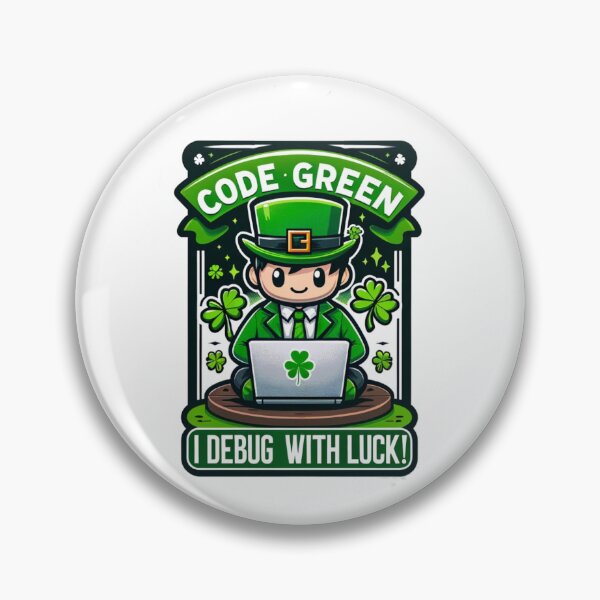 Item preview, funny gift for programers st patricks day code green debug with luck  designed and sold by CreateRabbits.