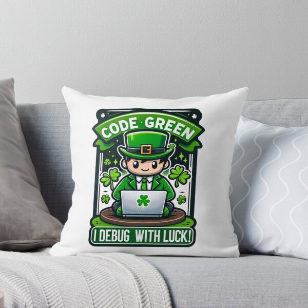 Item preview, funny gift for programers st patricks day code green debug with luck  designed and sold by CreateRabbits.