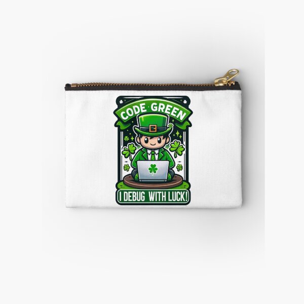 Item preview, funny gift for programers st patricks day code green debug with luck  designed and sold by CreateRabbits.