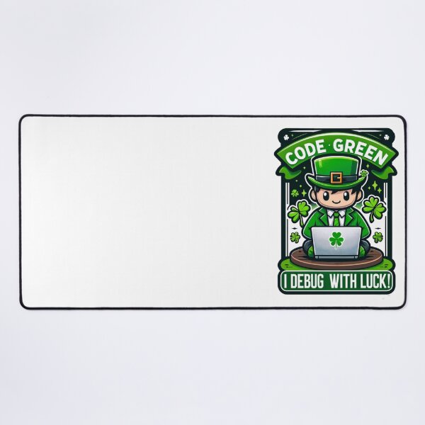 Item preview, funny gift for programers st patricks day code green debug with luck  designed and sold by CreateRabbits.