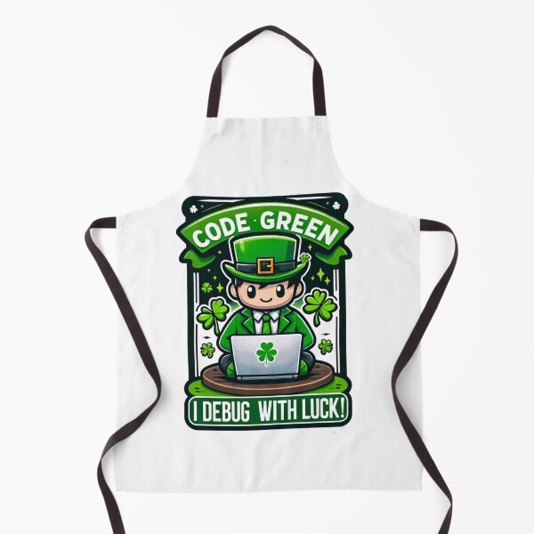 Item preview, funny gift for programers st patricks day code green debug with luck  designed and sold by CreateRabbits.