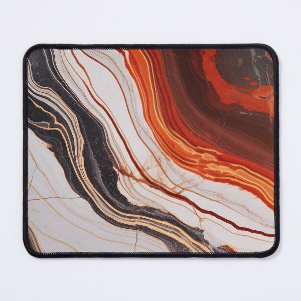 Item preview, Abstract  Agate Stone Grey Beige Orange Ochre Black designed and sold by fluffstuffgifts.