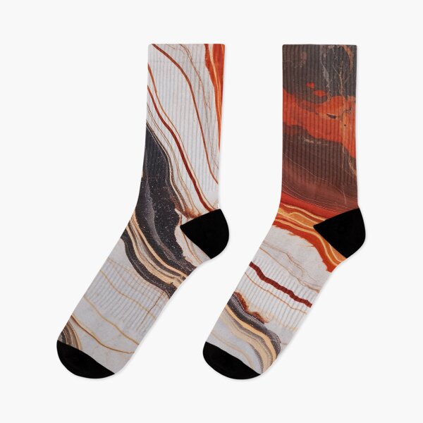Item preview, Abstract  Agate Stone Grey Beige Orange Ochre Black designed and sold by fluffstuffgifts.