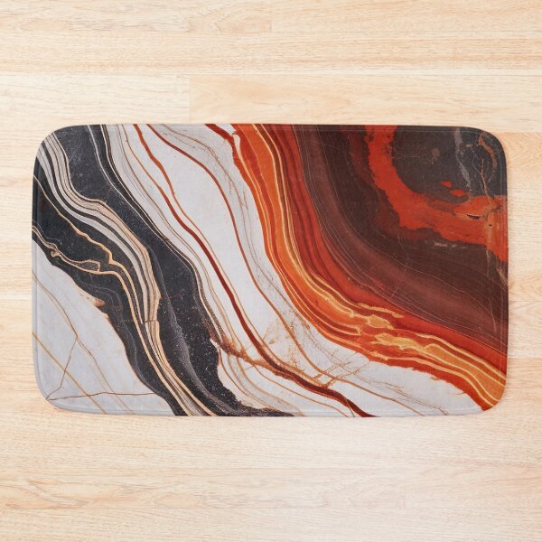 Item preview, Abstract  Agate Stone Grey Beige Orange Ochre Black designed and sold by fluffstuffgifts.