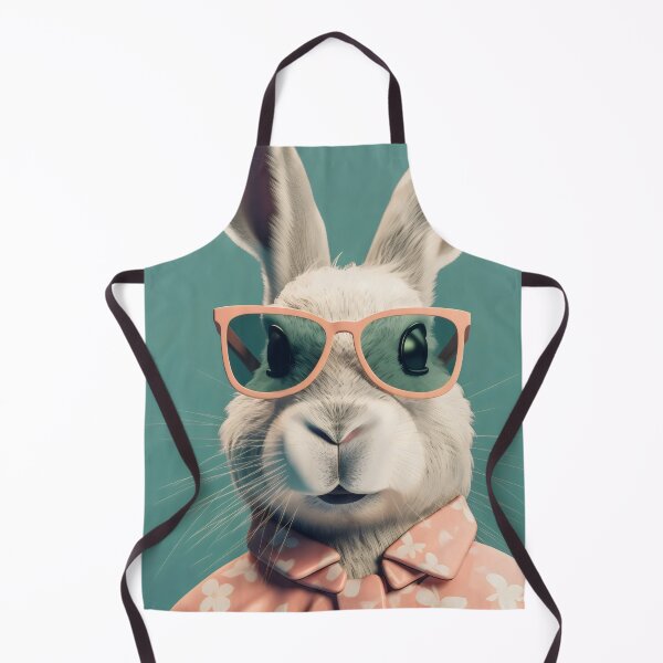 Item preview, Rabbit Retro Couture in Stylish Floral Shirt designed and sold by EmeraldeaArt.