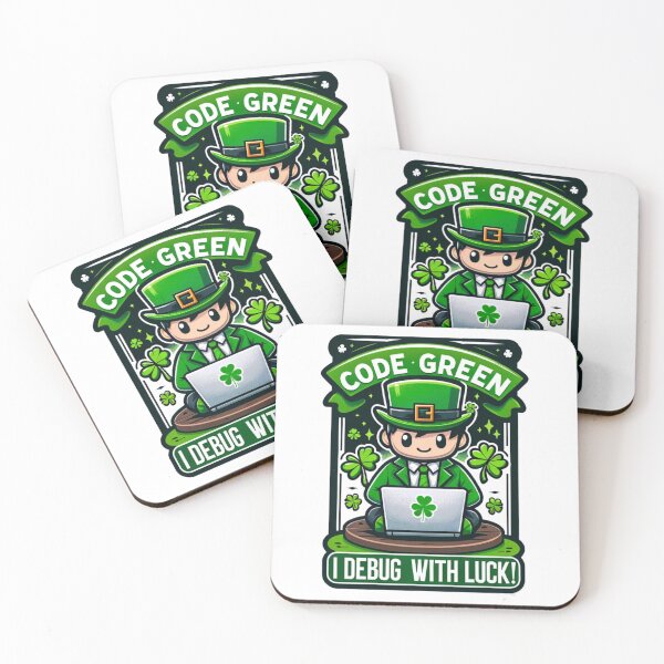 Item preview, funny gift for programers st patricks day code green debug with luck  designed and sold by CreateRabbits.