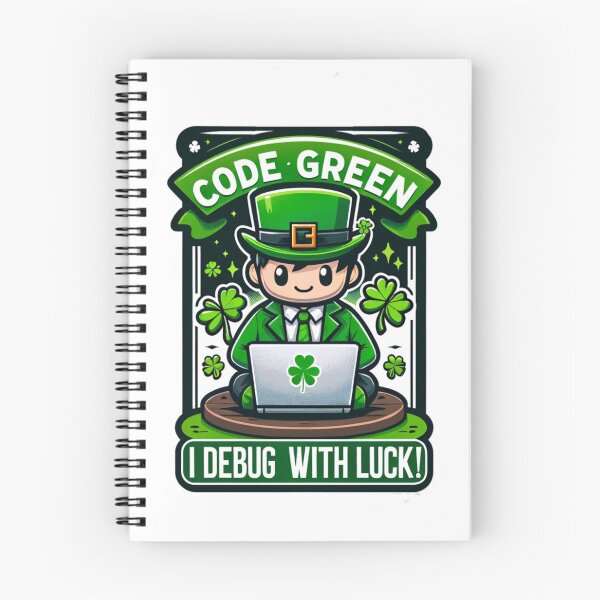 Item preview, funny gift for programers st patricks day code green debug with luck  designed and sold by CreateRabbits.