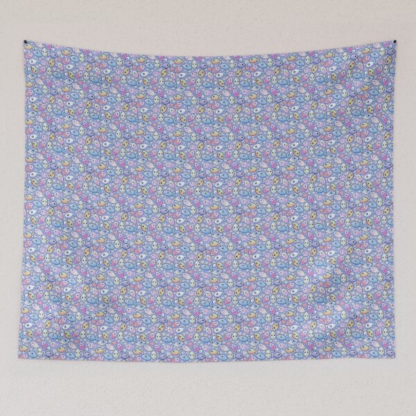 Item preview, Seamless pattern of fish and leaves designed and sold by fotoryum.