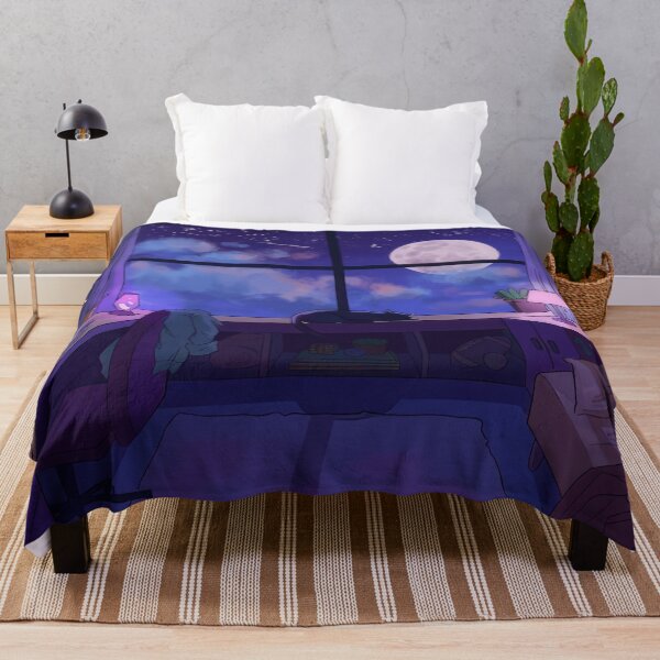 Item preview, Purple Night Moonlight Landscape - Cozy Theme designed and sold by momosstyle.